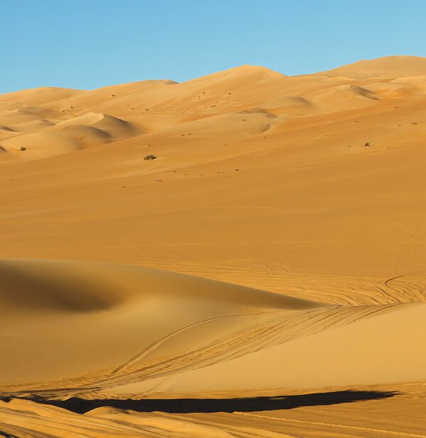 4x4 off-road vehicle driving to Tembaine desert